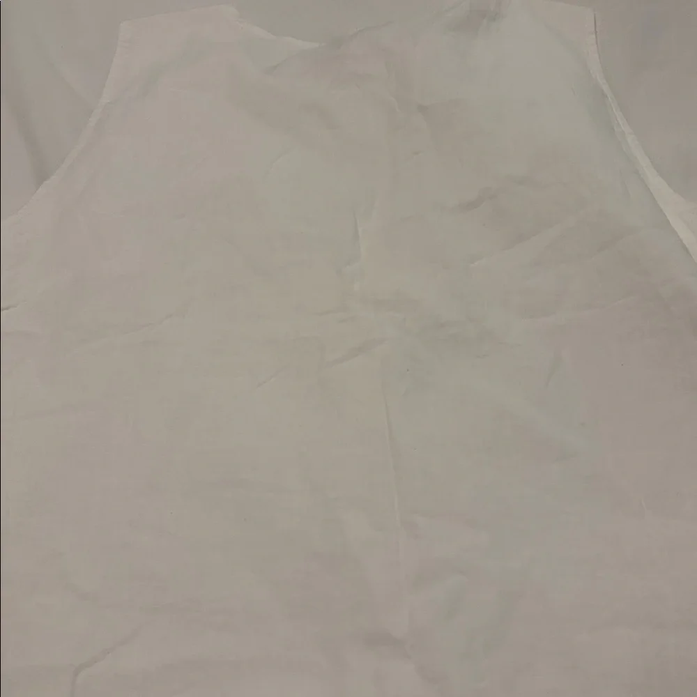 J. Crew White Sleeveless Linen-blend button-front shell SZ XL casual preppy NWT - Picture 10 of 12